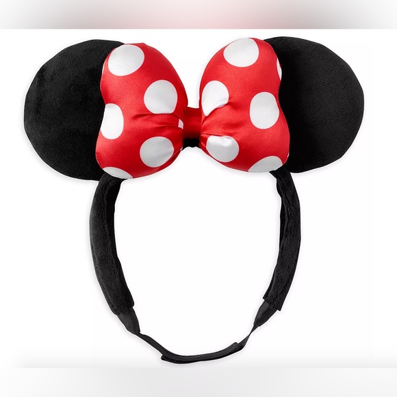 Disney Accessories - Disney Parks Minnie Mouse Red White Polka Bow Adjustable Ears Headband NEW